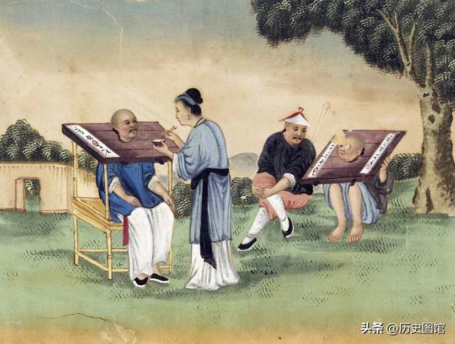 西班牙画家笔下的晚清酷刑，35幅彩图形象逼真，令人惊叹