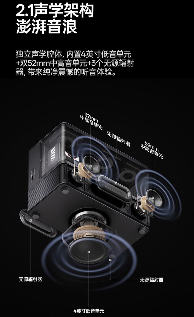 漫步者花再推出海景房音箱NEW CYBER：三面玻璃，2.8英寸彩屏