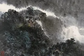 野水绕村隔岸夜僧闻，一声鸡唱炊烟起白云图片