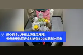 河南老太太带500斤食材到上海看儿子，全程坐大巴，儿媳感动：以后要多回家看看图片