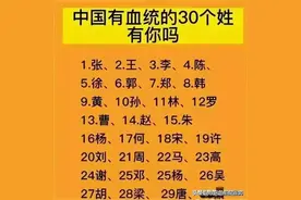 我国有“皇室血统”的30个姓，有你的吗？收藏起来看看图片