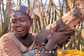 非洲哈扎比原始部落抓狒狒，过程紧张有趣 #纪录片充电计划图片