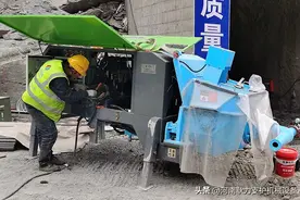 液压泵送湿式喷浆机在喷射混凝土支护工程中广泛使用图片