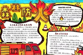 素材—消防安全 烈火英雄 森林防火主题手抄报 马克笔绘画 （含线稿）图片