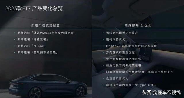 新车 | 售45.8万元起，增曙光金外观/配置升级，2023款ET7开启交付
