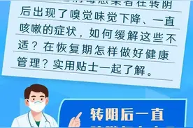 转阴后嗅觉味觉下降、一直咳嗽，该怎么办？图片