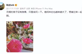 张艺谋妻子陈婷发文否认“急售无锡别墅”：只是询问一下，爸妈年纪大了想接过来一起住图片