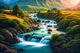 旺财头像，旭日东升，流水生财，财源滚滚来头像图片