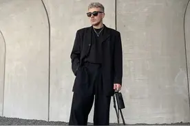 男人想穿得有气质，一条“休闲西裤”少不了，秋冬这样穿时髦高级图片