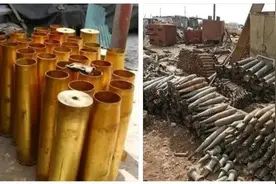 乌克兰一对夫妇找到了生财之道，靠捡废炮弹壳迅速致富！图片