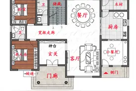“土灶台+燃气灶”，两全其美的自建房图纸，建议收藏参考图片