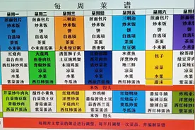 单位食堂每周菜谱图片