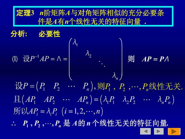 相似对角化的可逆矩阵是不是唯一的
