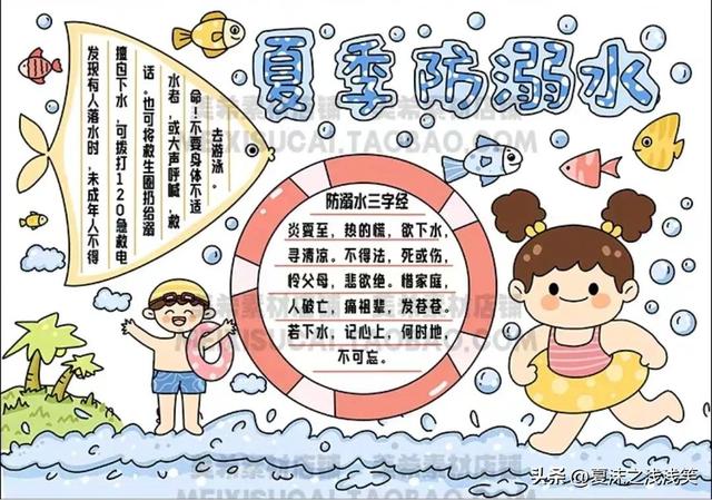 防溺水手抄报精选100张(收藏备用)