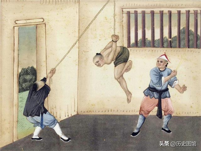 西班牙画家笔下的晚清酷刑，35幅彩图形象逼真，令人惊叹
