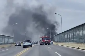 颛兴东路一货车起火 车辆、货物付之一炬图片