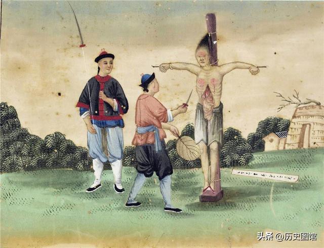 西班牙画家笔下的晚清酷刑，35幅彩图形象逼真，令人惊叹