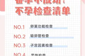 不孕检查清单图片