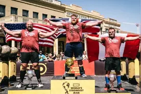 神奇的大力士兄弟，一个获得世界冠军，一个获得欧洲冠军图片