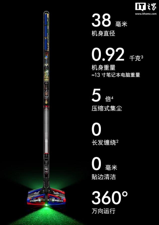 戴森铅笔吸尘器发布：吹风机同宽手柄，预售价3999元