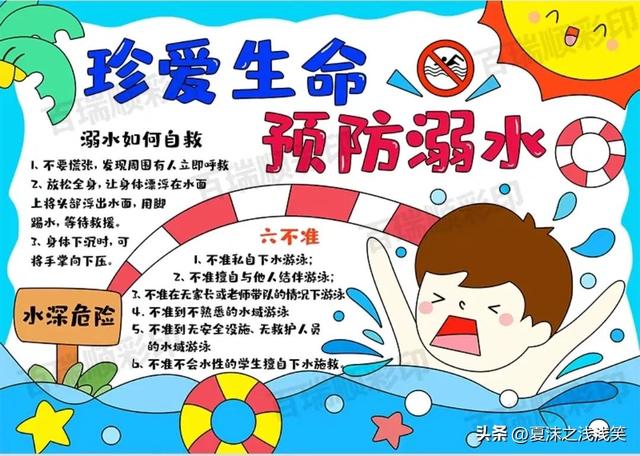 防溺水手抄报精选100张(收藏备用)