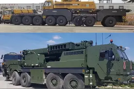 世界军用拖车系列130:象房怪兽，三一SAC6000与利勃海尔G-BKF军吊图片