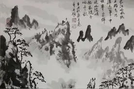 江西画家蔡志远近日画了一组水墨写意三峡图图片