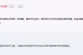 能否为大专生设计统一的毕业服？山西省信访局：大专毕业不授予学士学位因而没有学士服图片