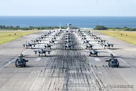 美军以退为进，F22A部署琉球，大象漫步显摆实力，歼16可一发入魂图片