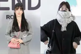 161的宋慧乔又带火了一种新穿法：长款大衣+阔腿裤，显高又洋气图片