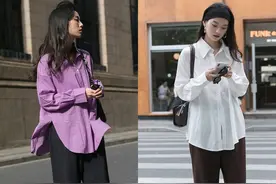 “衬衣+阔腿裤”才是夏天正确打开方式，知性还有气质，又美又飒图片
