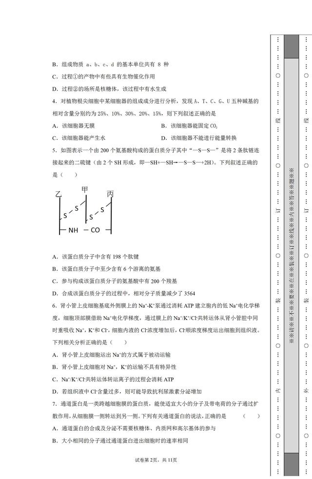 河南名校！省实验中学2021-2022学年高三上学期期中生物试题答案
