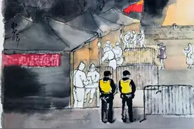 西安美术学院师生用画笔讴歌一线抗疫英雄图片