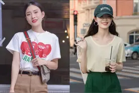 夏天穿衣不用愁，T恤的“5种搭配技巧”掌握好，出街告别路人感图片