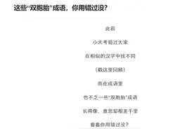 这些“双胞胎”成语，你用错过没？图片