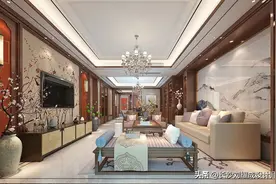 这是我见过最有新中式韵味的家，光是客厅就把我惊艳到了图片