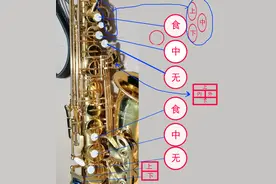 各种萨克斯通用指法示意说明图片