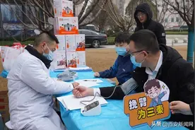 中建六局第一建设西北分公司开展“青春献热血 挽臂为三秦”爱心献血活动图片