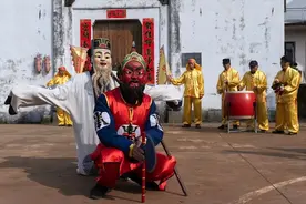 迎春祈福傩舞闹新春 黄山祁门传承徽州年俗文化图片