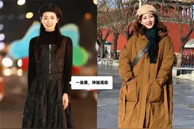 杭州女生真不愧是配色高手，不管是一身黑还是一身泥，都穿得高级图片