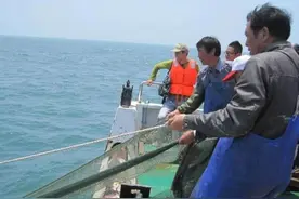 2021年江苏一渔民捞起大型黑色不明物后上交，国安部门：予以重奖图片