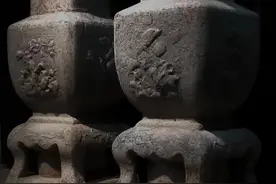 青石 花瓶 花几规格：直径40*高度90图片