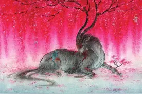 《山海经》中符禺山多状如羊而赤鬣的葱聋，状如翠而赤喙的鴖鸟？图片