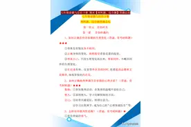 初一政治下册，期末冲刺必背——「材料题、综合题」答题话术总结图片