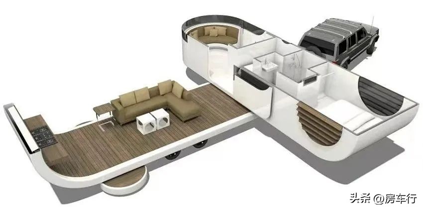 旋转式拖挂房车_Romotow拖车设计_国产拖挂式房车那家强