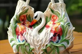 「针织作品」28款以天鹅为主题的美妙线编花式包包图片