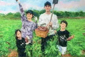 孙俪晒全家福庆祝结婚12周年，一双儿女正面出镜，再打脸婚变谣言图片