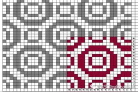 「针织图解」一系列简单的提花图案，织服饰能用图片