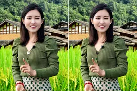 抖音第一才女栗子熟了(温馨予)照片找不同，你能找到几处？图片