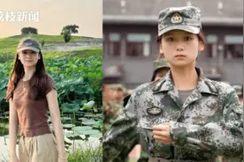 特战女兵退役后上大学带新生军训，既是教官也是学姐图片